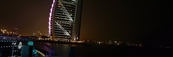 Nocą, Dubaj, Burj Al Arab