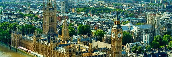 Londyn, Miasta, Panorama, Pałac Westminster