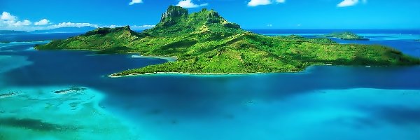 Bora Bora, Wyspa, Morze, Polinezja Francuska