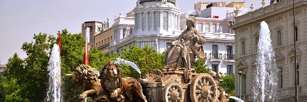 Madryt, Posągi, Fontanna Kybele, Hiszpania