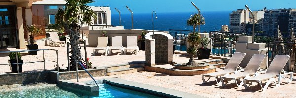 Basen, Malta, Morze, Hotel