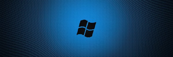 Logo, Niebiesko, Windows, Tło, Czarne