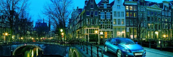 Domy, Amsterdam, Most, Samochód, Holandia