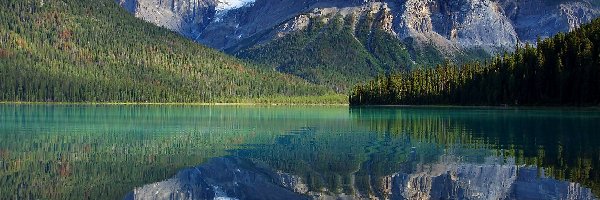 Kanada, Park Narodowy Yoho, Kolumbia Brytyjska, Odbicie, Jezioro Emerald Lake
