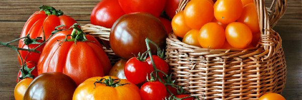 Kolorowe, Różne, Pomidory, Koszyk, Odmiany