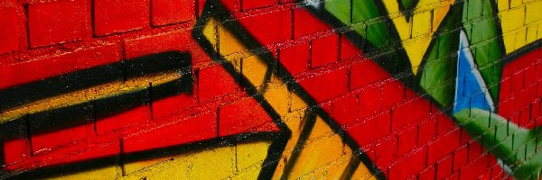 Graffiti, Żółte, Czerwone, Zielone, Niebieskie