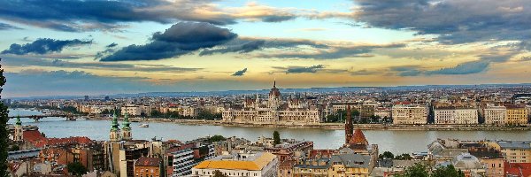 Węgry, Królewski, Rzeka, Pałac, Domy, Budapeszt, Dunaj