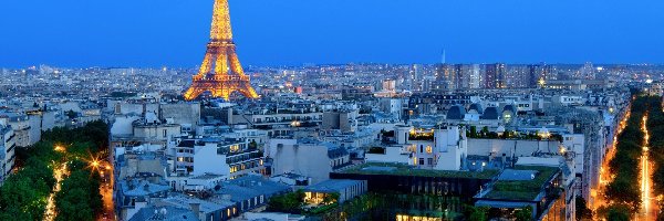 Zmrok, Paryż, Wieża Eiffla