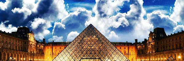 Francja, Piramida, Paryż, Pałac, Muzeum Luwr