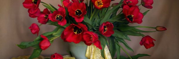 Tulipany, Kompozycja, Flakon, Bukiet