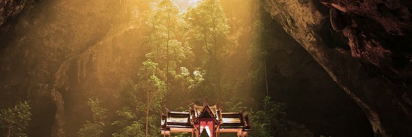 Tajlandia, Phraya Nakhon, Świątynia, Drzewa, Jaskinia