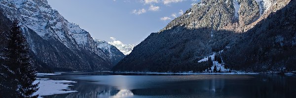 Góry, Szwajcaria, Glarus, Jezioro