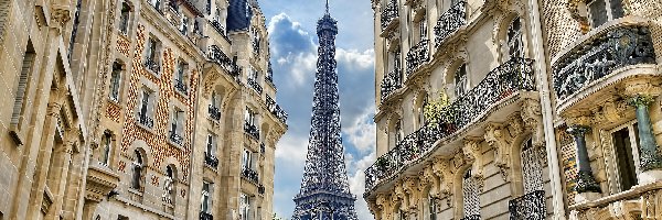 Francja, Kamienice, Wieża Eiffla, Paryż