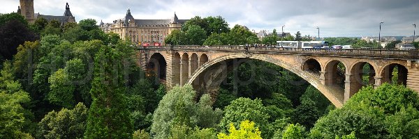 Luksemburg, Zamek, Most, Parku, Fragment