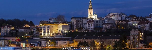 Belgrad, Noc, Miasto, Serbia