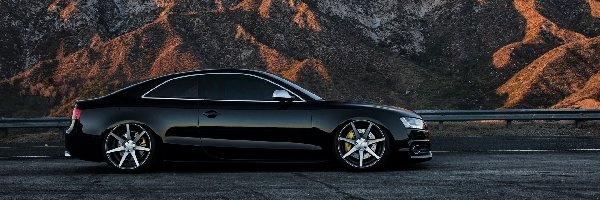 Czarny, Audi, Samochód, Góry, RS5