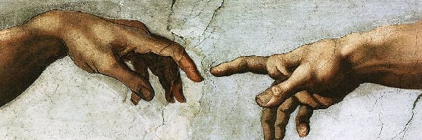 Fresk, Stworzenie, Adama, Michelangelo Buonarroti, Anioł, Michał
