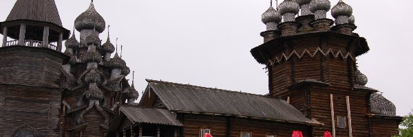 Karelia, Drewniane, Kiży, Tulipany, Cerkwie