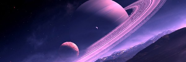 Planeta, Fantasy, Saturn, Kosmos