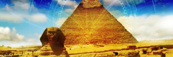 Egipt, Sfinks, Piramida