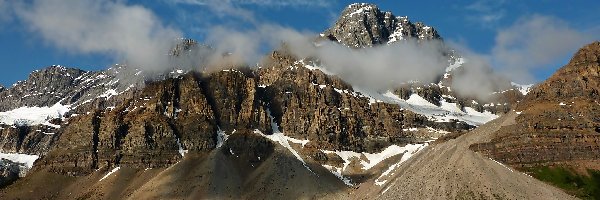 Kanada, Park Narodowy Banff, Prowincja Alberta, Lodowiec Crowfoot Glacier, Góry
