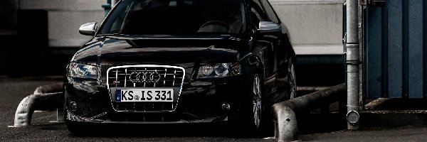 S3, Zaparkowane, Czarne, Audi