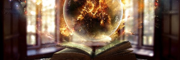 Książka, Planeta, Okno, Ogień, Ziemia