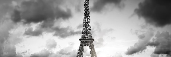 Wieża Eiffla, Niebieski, Samochód, Paryż