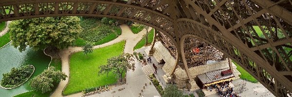 Park, Francja, Paryż, Wieża Eiffla