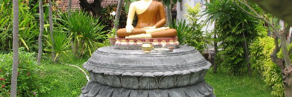 Budda, Bali, Ogród, Posąg