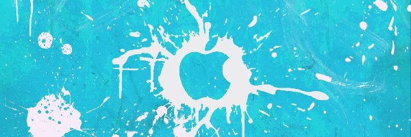 Apple, Logo, Niebieskie