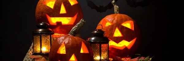Lampy, Dynie, Halloween