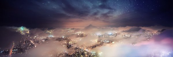 Mgła, Nocą, Miasto
