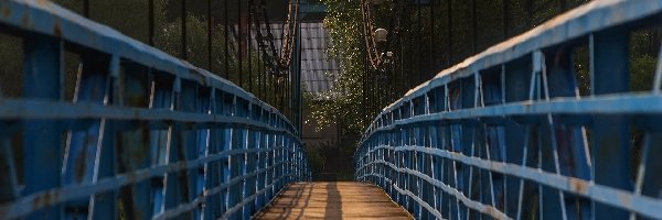 Kładka dla pieszych, Perspektywa, Balustrady, Most linowy