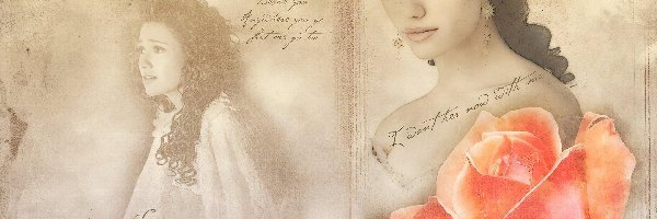 Emmy Rossum, róża, smutna, Phantom Of The Opera
