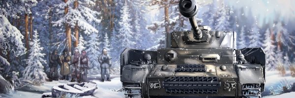 Czołg, Śnieg, Zima, Pz.Kpfw.IV Ausf.H, Nikita Bolyakov, World of Tanks