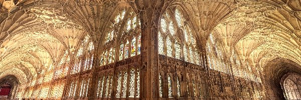 Anglia, Architektura, Gloucester, Katedra, Wnętrze