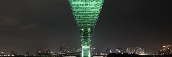 Tokio, Most Rainbow Bridge, Zatoka Tokijska, Japonia