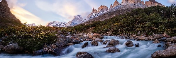 Rzeka, Chile, Kamienie, Góry