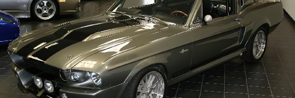 Ford Mustang, Salon, GT500, Srebrny