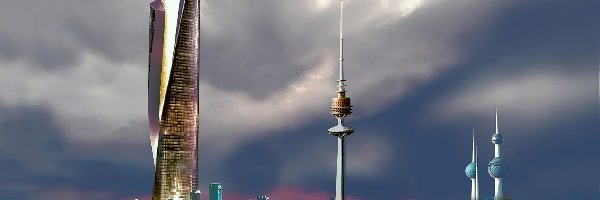 Chmury, Al Hamra Tower, Kuwejt