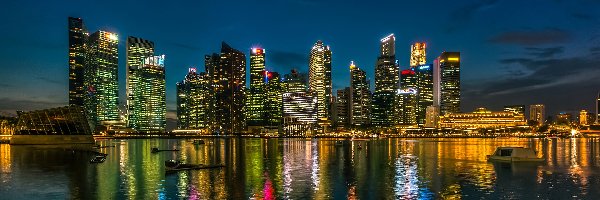 Nocą, Miasto, Singapur