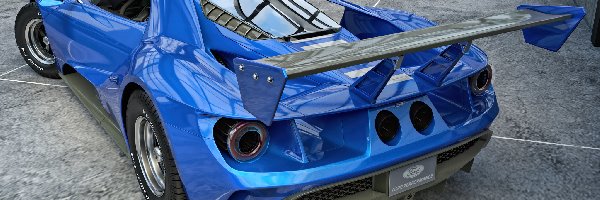 Niebieski, 2017, Ford GT