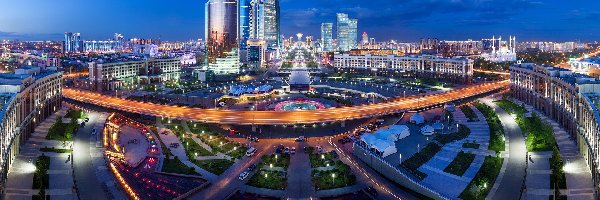 Kazachstan, Miasta, Panorama, Astana