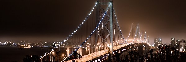 Most, Nocą, Miasto