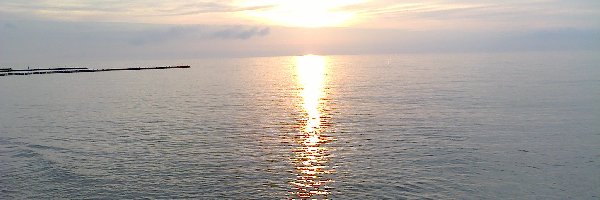 Zachód słońca, Morze