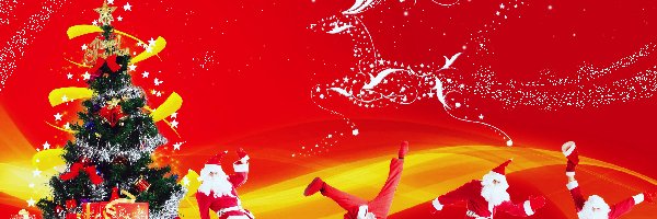 Renifer, Choinka, Mikołaje