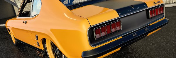 Ford Capri GT, Tył, 1974, Żółty
