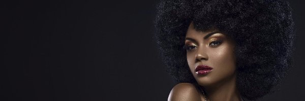 Makijaż, Afro, Kobieta