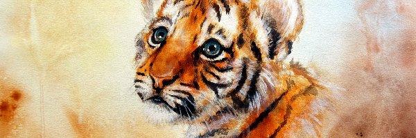 Tygrys, Paintography, Grafika